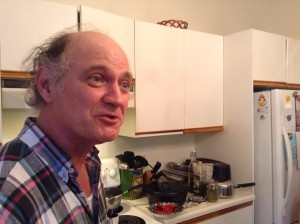 Paul Kunigis in his kitchen