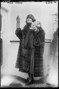 The Library of Congress lists this image of Pola Negri as undated, but in the top left, "4/28/27" is written in visible in reverse. 