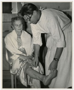 Dr. William Hitzig Examining a Ravensbrück survivor
